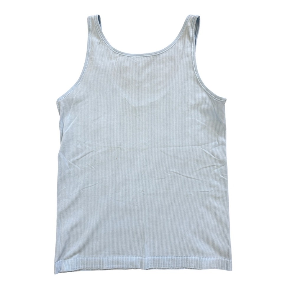 Lululemon Light Blue Ribbed Tank Top Women's Sleeveless Fitted Scoop Neck
